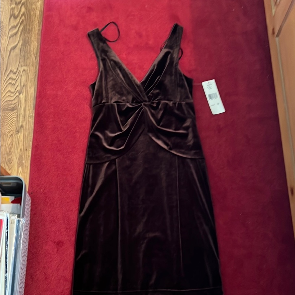 Eliza J Chocolate Brown Backless Dress